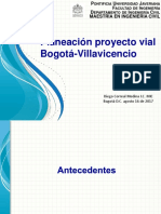 5.2 Planeación Proyecto Vial Bogotá -Villavicencio