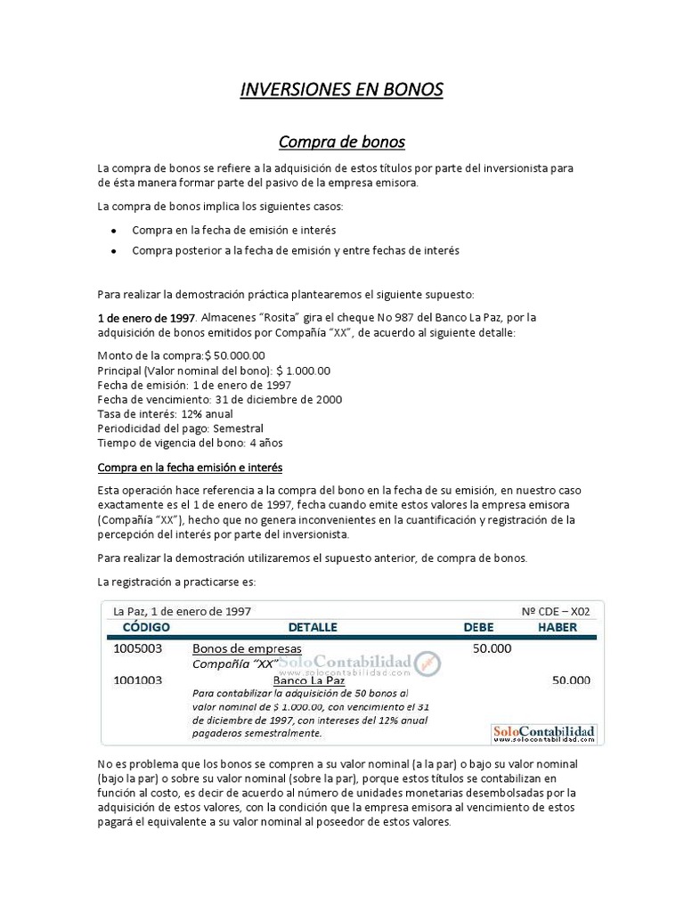Guía Práctica de Inversiones en Bonos | PDF | Devengo | Interés