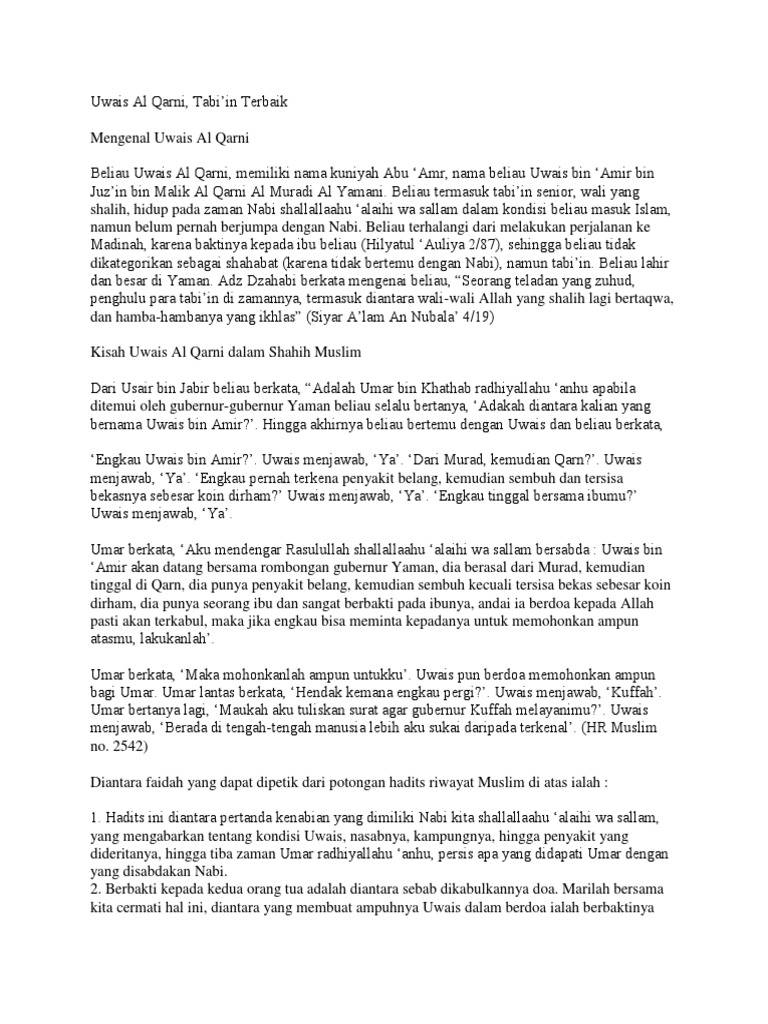 Uwais Al Qarni Pdf