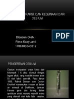 Sifat, Ekstraksi, Dan Kegunaan Dari Cesium