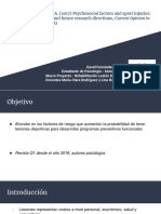 Johnson, U. & Ivarsson, A. (2017) Psychosocial Factors and Sport Injuries - Prediction, Prevention and Future Research Directions, Current Opinion in Psychology, 16 (1), 89 - 92