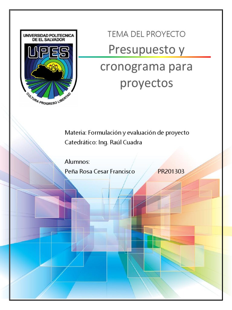Presupuesto y Cronograma para Proyectos | PDF | Presupuesto | Planificación
