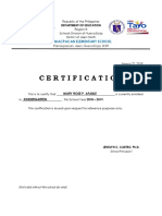 School Certificate of Enrolment 4ps