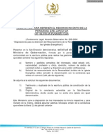 Requisitos para Obtener El Reconocimiento de La Personalidad Jurídica