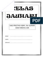 Kelas Jauhari: Kad Prestasi Iqra' /Al-Quran Dan Fardhu Ain