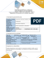 Guía de Actividades y Rúbrica de Evaluación-Fase 3 - Diagnóstico Psicosocial en El Contexto Educativo.