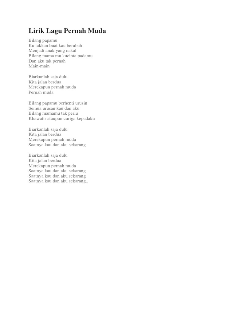 Lirik Lagu Anak Nakal Arsia Lirik