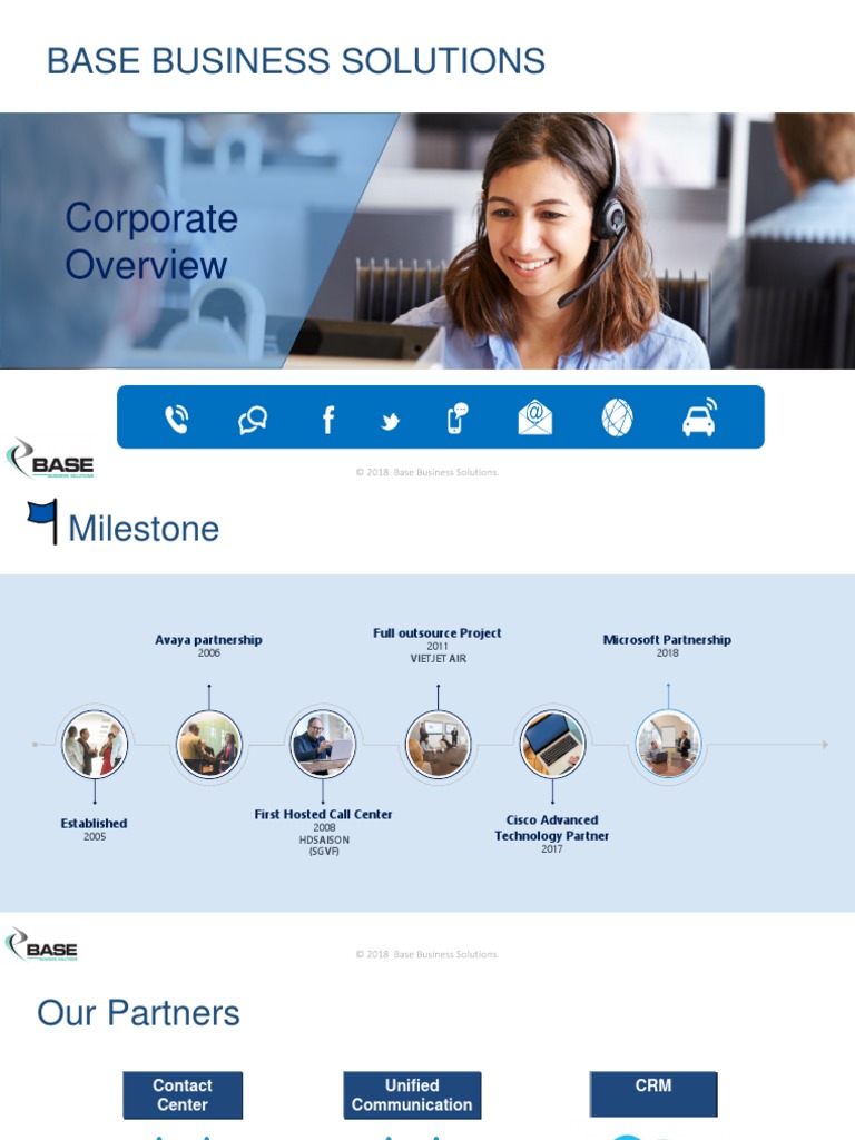 Base Corporate Overview - 2018 - Ver 2 | PDF | Call Centre | Cisco Systems