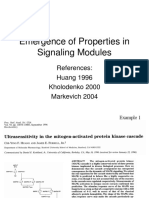 Emergence of Properties in Signaling Modules (Under 40 chars