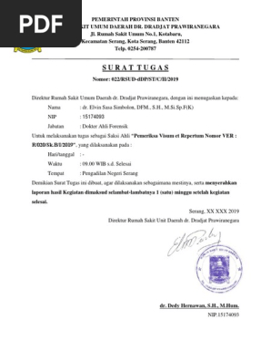 Surat Tugas Dokter Forensik Pdf