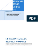 Formato Administración de Recursos Humanos Del Proyecto