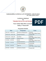 Programme Schedule - 3.3.2019