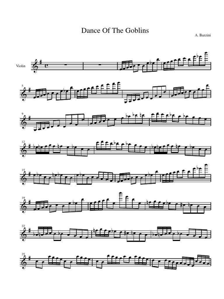 Dance of The Goblins Violin PDF