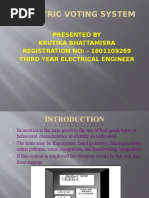 Biometric Voting System: Presented by Krutika Bhattamisra REGISTRATION NO: - 1601109269 Third Year Electrical Engineer