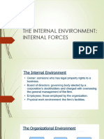 The Internal Environment: Internal Forces