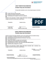 Form Surat Briefing Kontraktor