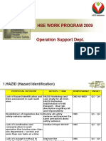 OSD HSE Work Program 2009