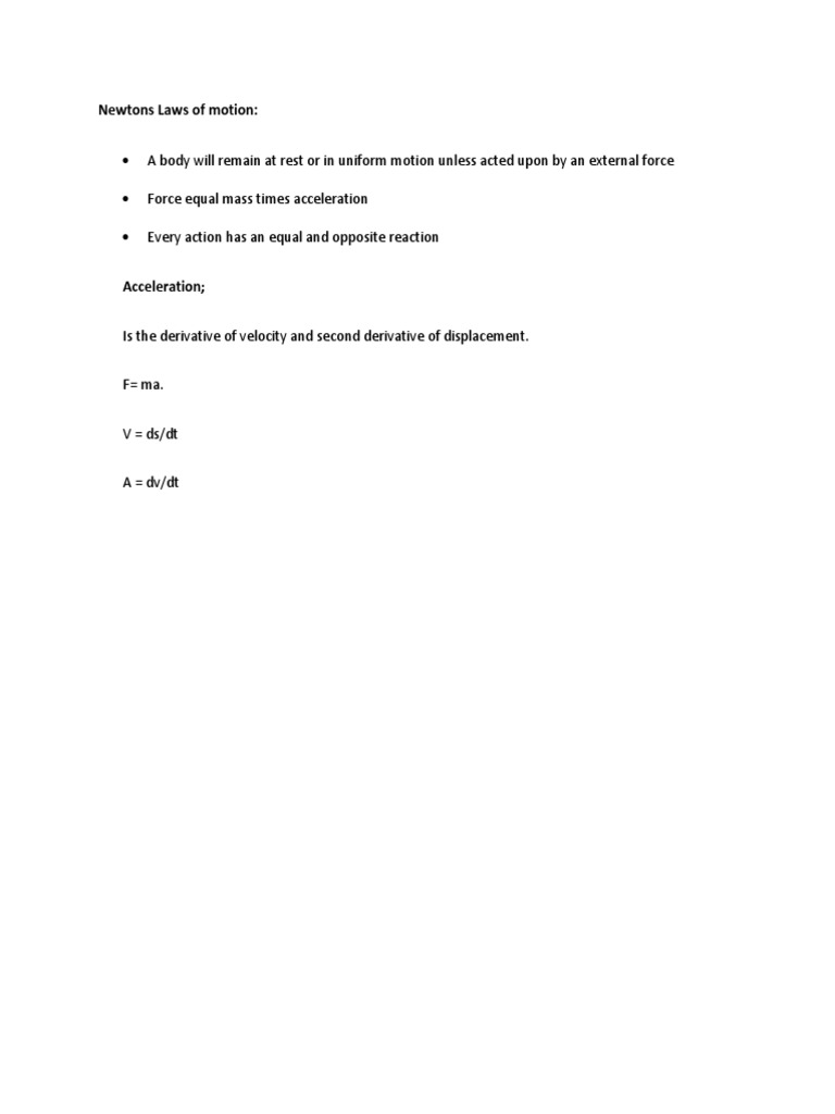 Newtons Laws of Motion | PDF