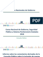 Censo Nacional de Gobierno, Seguridad Pública y Sistema Penitenciario Estatales 2018