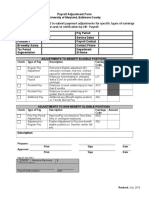 Payroll Adjustment Form UMBC Update 7 2014