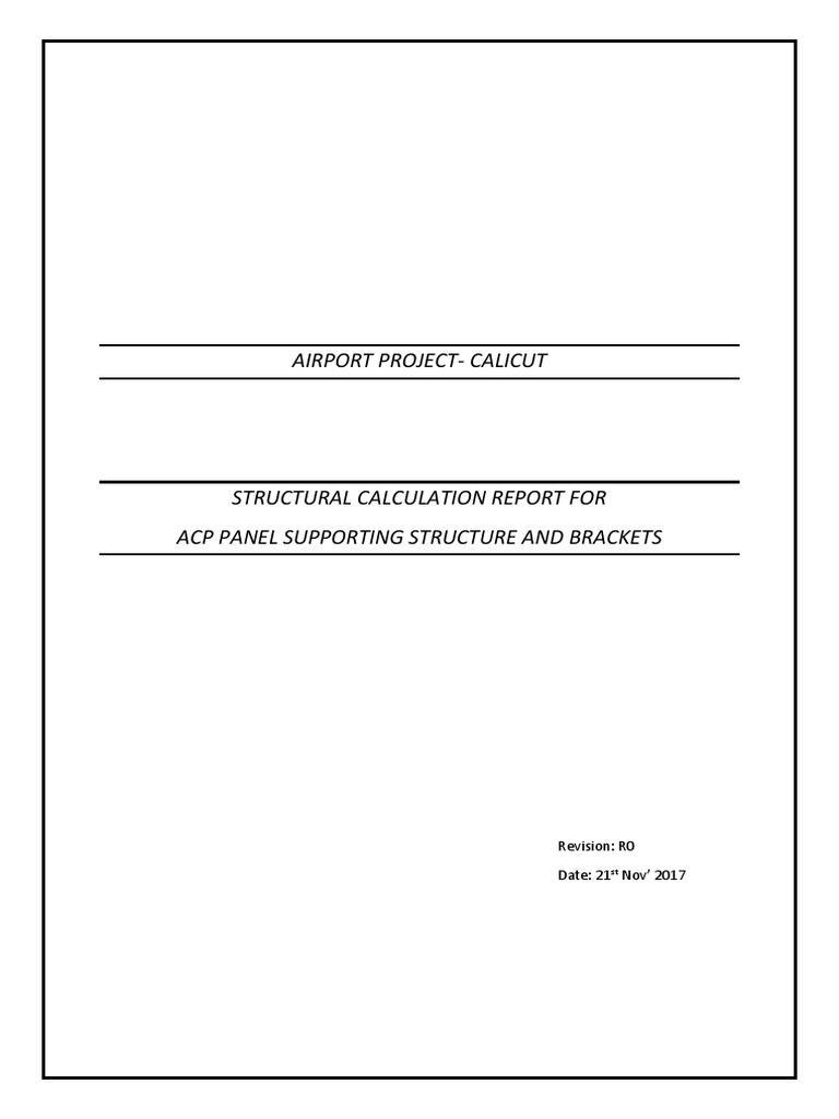 ACP Panel Structural Design Report | PDF | Bending | Screw