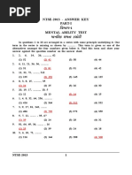 Gujarat NTS 2013 Provisional Key English Medium PDF