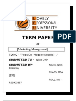 Term Paper: OF (Marketing Management)