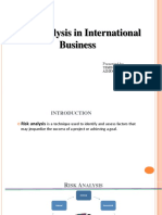 Risk Analysis in International Business: Adhish Kumar Sinha PGDM E-Biz 2013-15