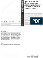 Del Influjo Del Clima Sobre Seres Organizados
