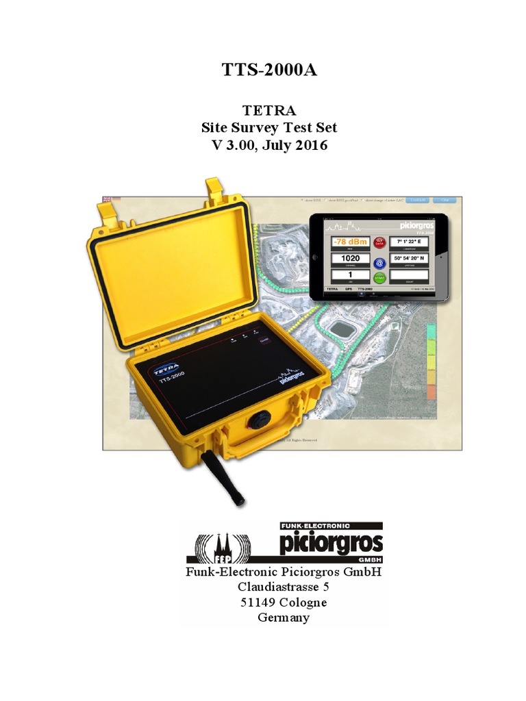 TTS-2000A: Tetra Site Survey Test Set V 3.00, July 2016 | PDF | Battery ...