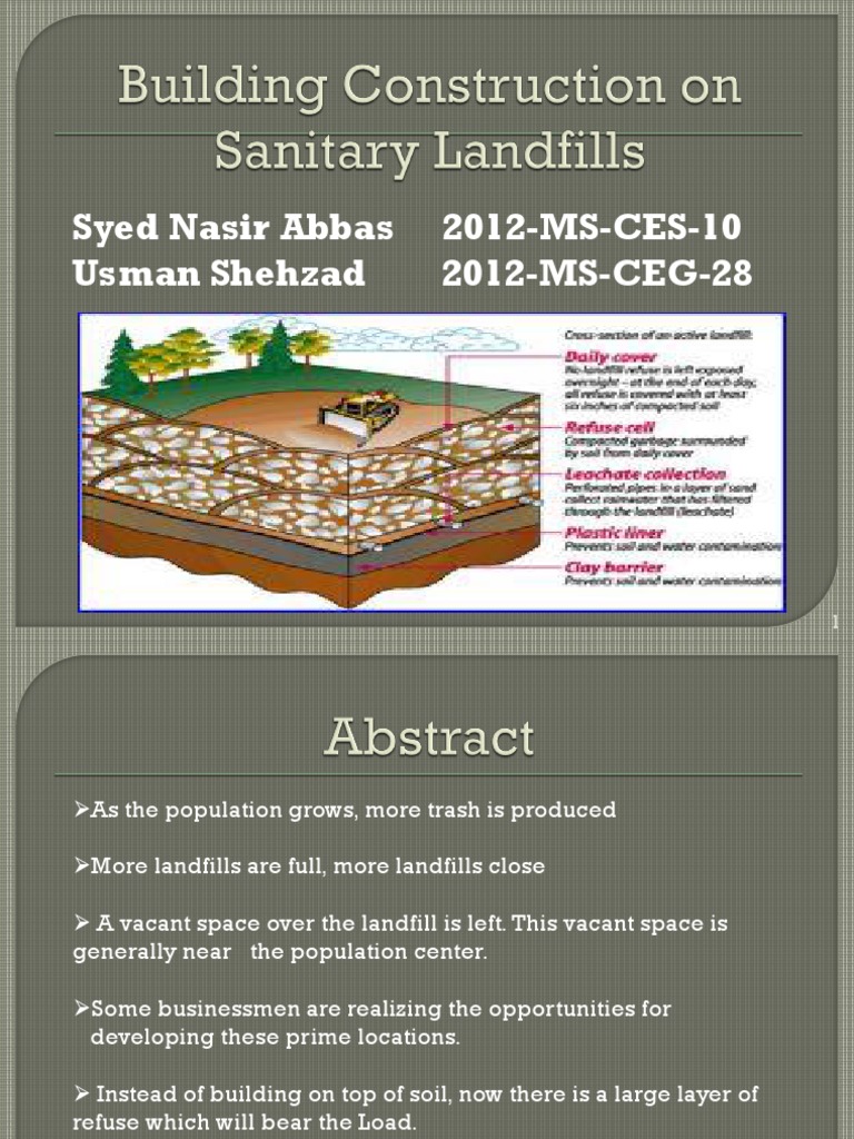 Building Construction On Sanitary Landfills PDF Deep Foundation Landfill