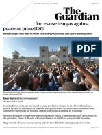 Sudan Forces Use Teargas on Protesters