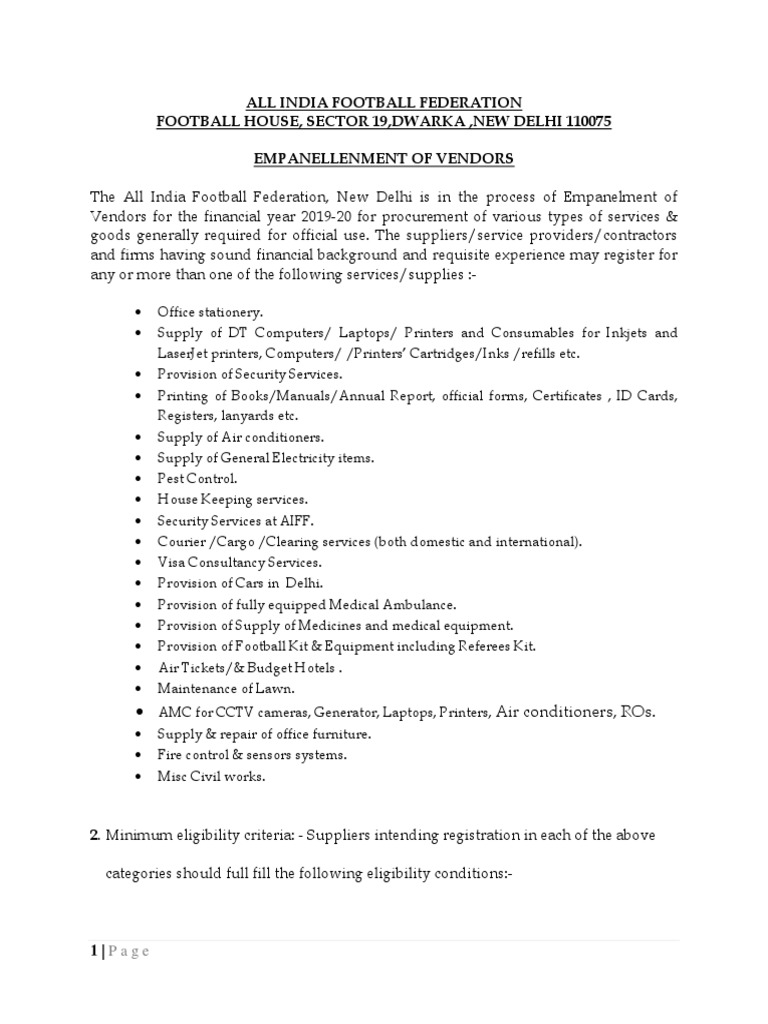 All India Football Federation Football House, Sector 19, Dwarka, New