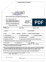 22 and 23 Application For Licensure by Exa