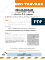Parking et rue Jules Vallès - Réaménagement du parking et réfection de la chaussée