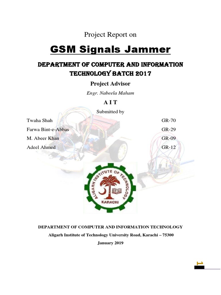 Signal Jammer Project Report PDF Mobile Phones Capacitor