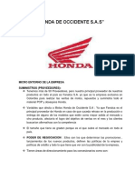 Análisis socioeconómico motocicletas Honda Pereira