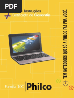 Philco Netbook 10" - Certificado de Garantia