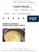 Čorba Od Karfiola Jednostavna Brza I Zdrava - Recepti Za Svaku Priliku