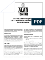 Tool Kit: FSF ALAR Briefing Note 3.1 - Barometric Altimeter and Radio Altimeter