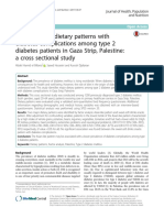 2 - Association of Dietary Patterns With Diabetes Complications Among Type 2 Diabetes Patients in Gaza Strip, Palestine, A Cross Sectional Study