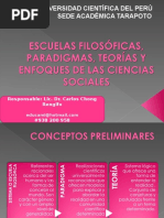 Escuelas Filosóficas, Paradigmas, Teorías y Enfoques de Las Ciencias Sociales