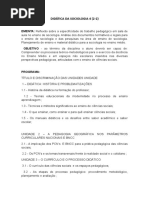 Programa de didatica