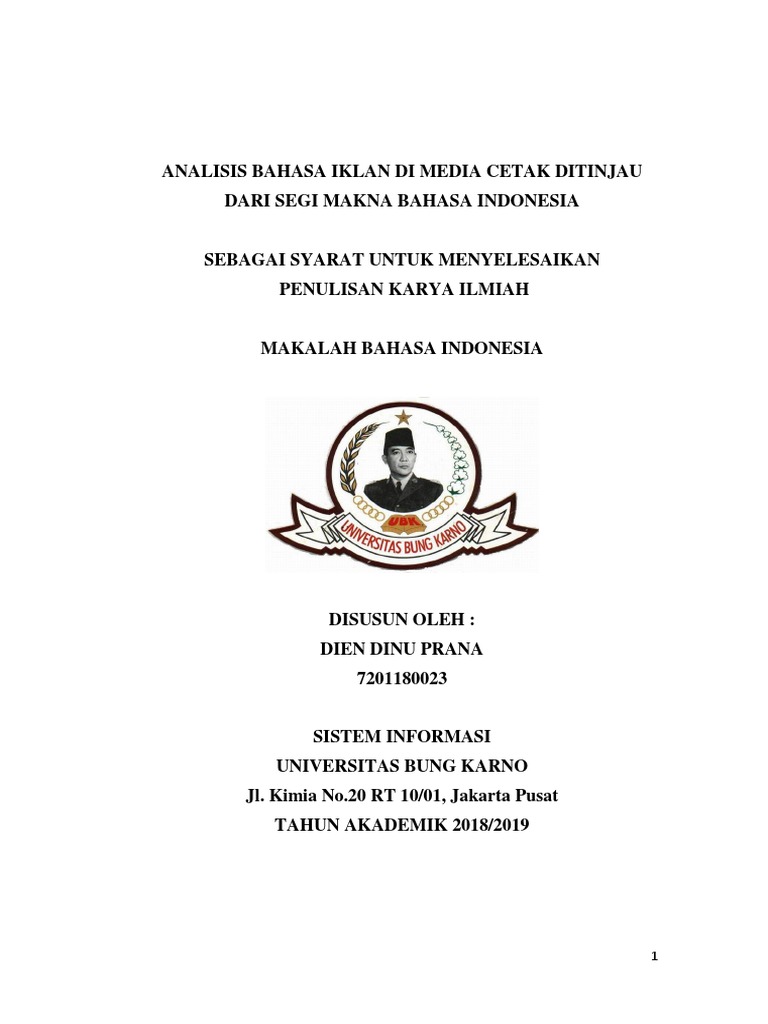 Contoh Makalah Bahasa Indonesia Panjang