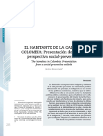 El Habitante de La Calle en Colombia Presentación Desde Una Perspectiva Social-Preventiva