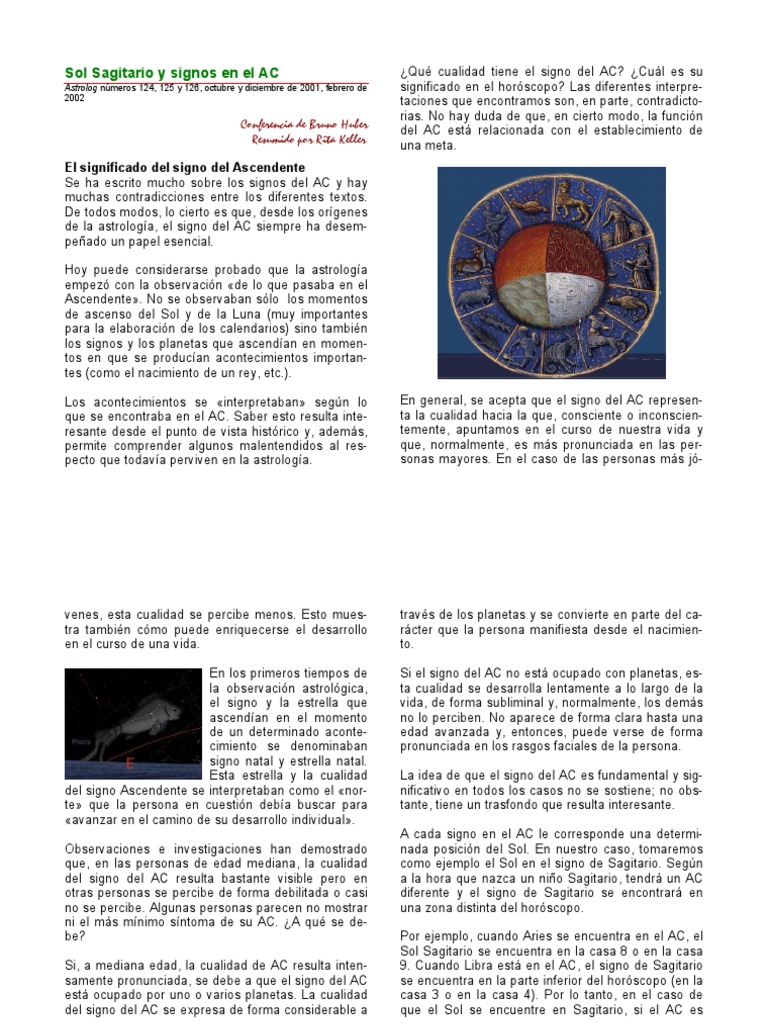 Sol en Sagitario y su Ascendente | PDF | Astrología | Vida