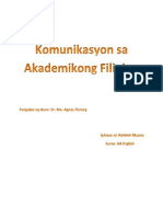 Komunikasyon Sa Akademikong Filipino