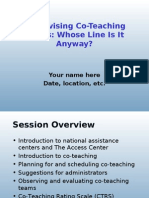 Supervising Co-Teaching Teams: Whose Line Is It Anyway?: Your Name Here Date, Location, Etc