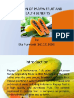 Nutrition of Papaya Fruit and Health Benefits