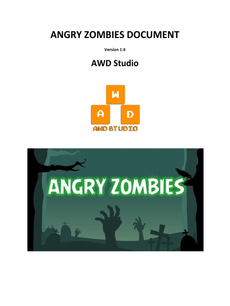 Angry Zombies Document PDF Unity (Game Engine) Computing